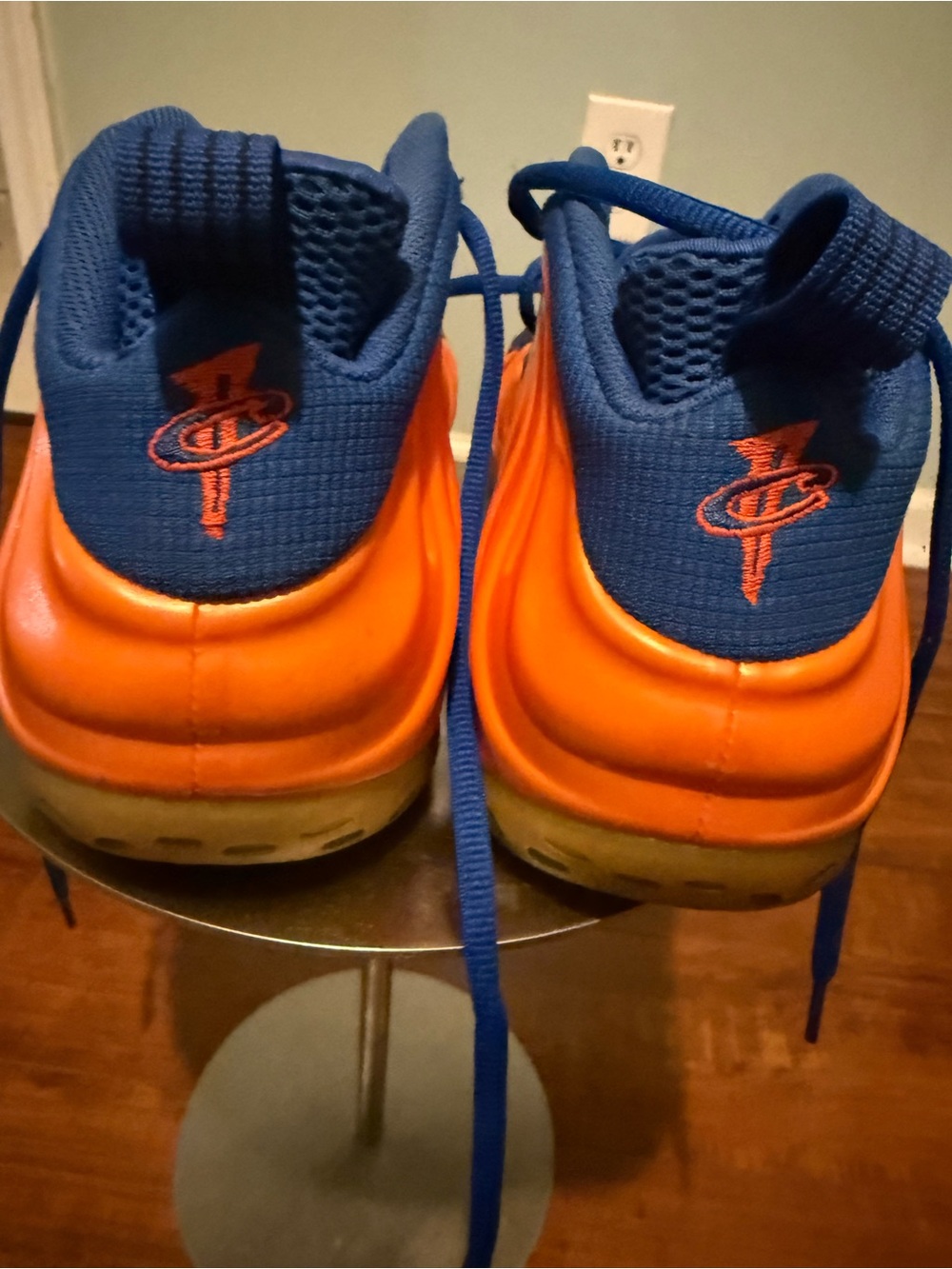 Nike MEN Orange and Blue Foamposite-Style Sneakers-NEW YORK KNICKS CHAMPS COLORS - Picture 11 of 16